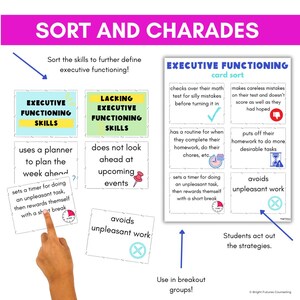 Executive Functioning Activities for Middle School, Time Management Lesson With Skill Cards for School Counselors image 10