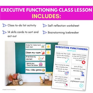 Executive Functioning Activities for Middle School, Time Management Lesson With Skill Cards for School Counselors image 6
