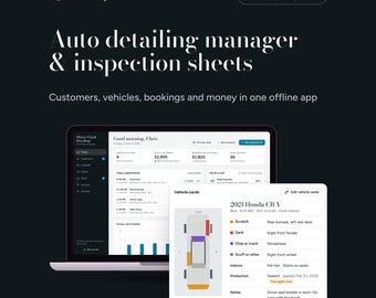 Applicazione web per la gestione di attività di autolavaggio, schede di ispezione dei veicoli e strumento di monitoraggio dei guadagni.