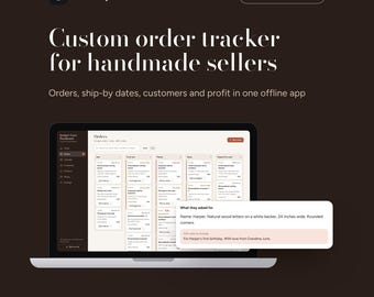 Applicazione web per la gestione degli ordini personalizzati per venditori di prodotti artigianali, con strumento di monitoraggio dei profitti (download digitale)