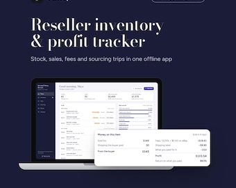 Applicazione web per il monitoraggio dell'inventario e dei profitti dei rivenditori, registro delle vendite di articoli usati, attività di rivendita