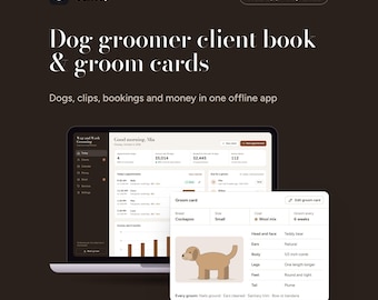 Applicazione web per la gestione dei clienti di toelettatori per cani, con schede per la toelettatura, monitoraggio degli appuntamenti e delle entrate.