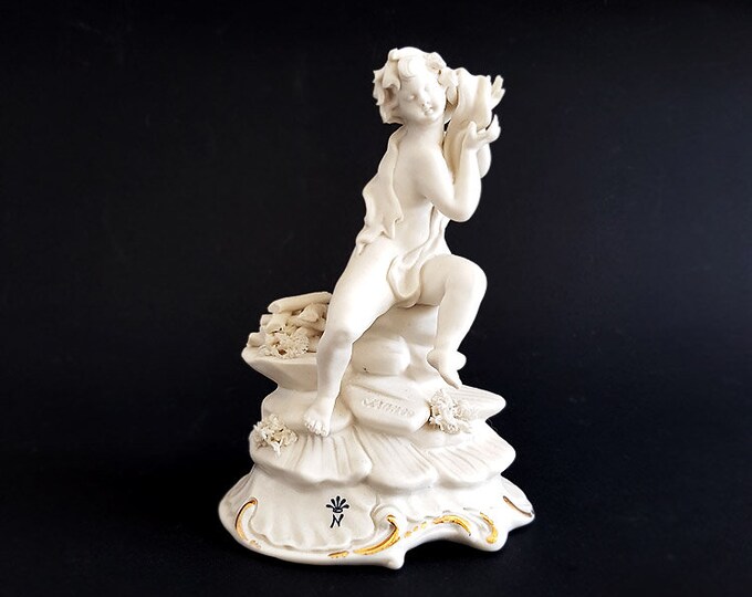 Vintage Capodimonte Boy Figurine by FRANCO White Bisque Etsy
