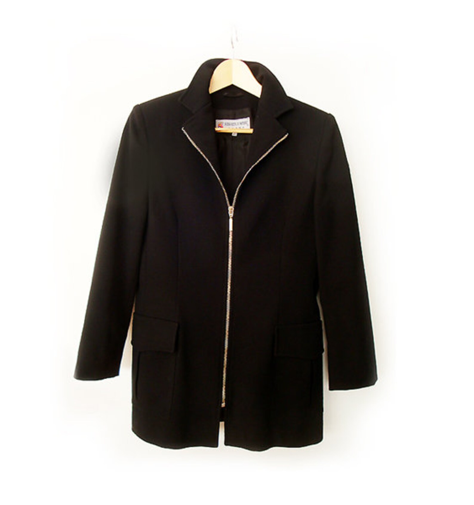 Vintage Italian Long Black Blazer Classic Black Jacket Made - Etsy