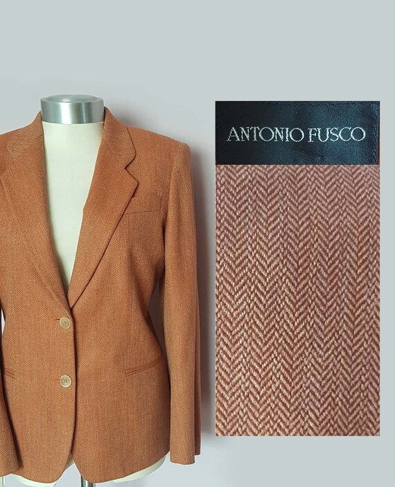 Vintage Italian Wool Blazer , 100% Wool Antonio F