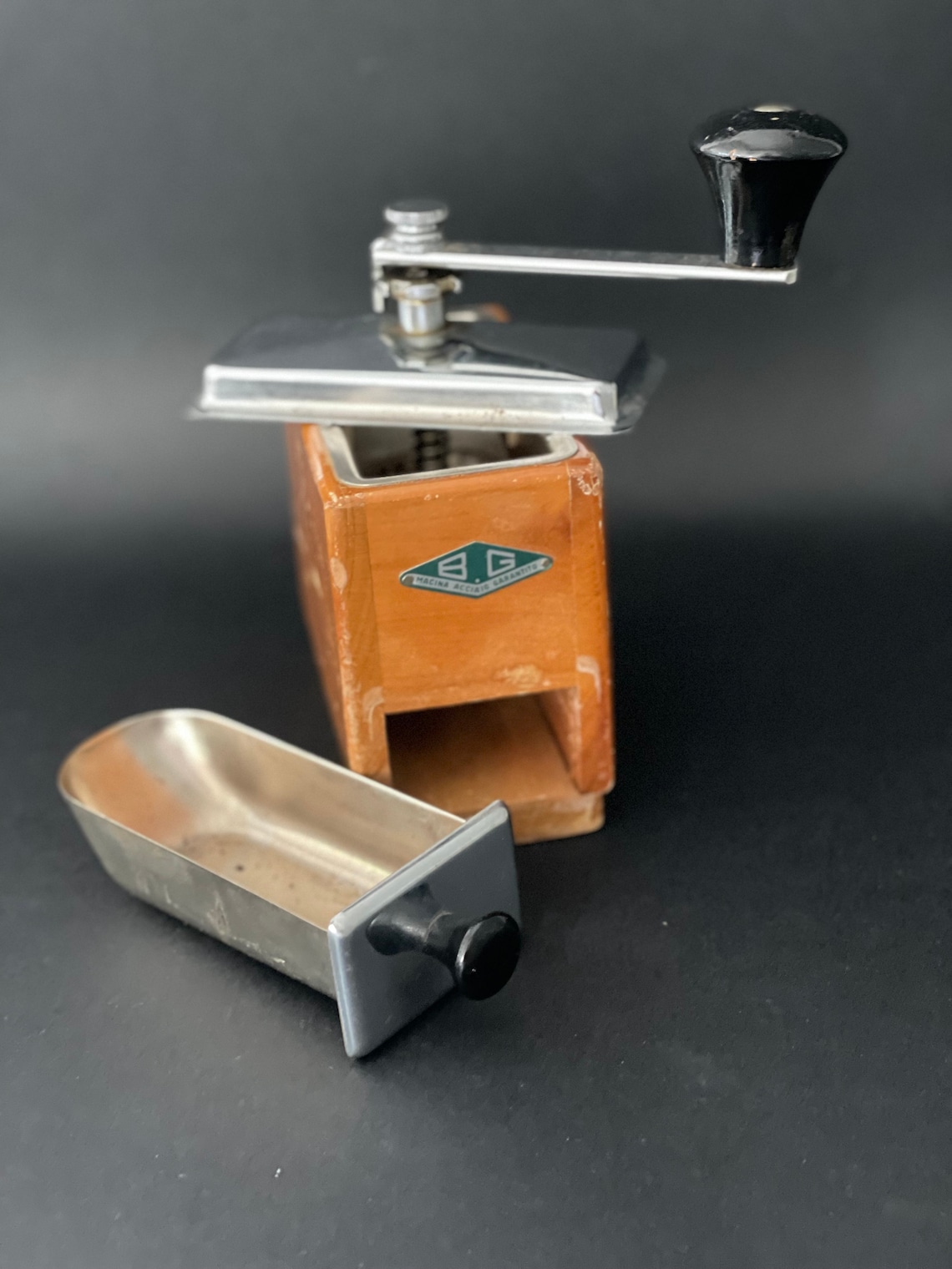 Antique Italian Coffee Grinder by BG Wood Coffee Grinder Etsy