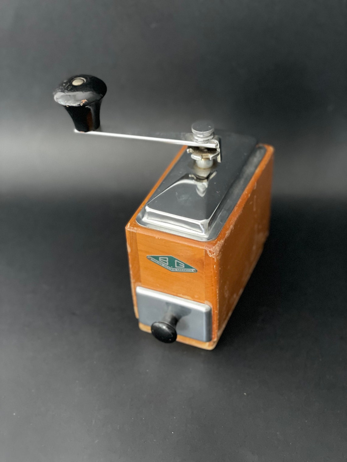 Antique Italian Coffee Grinder by BG Wood Coffee Grinder Etsy