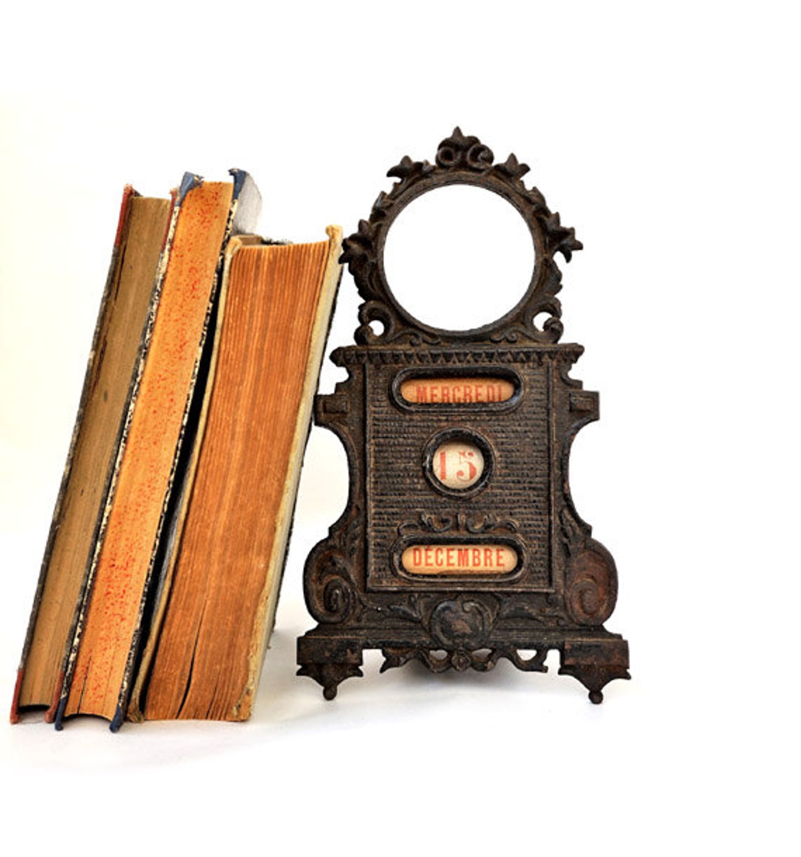 Rare Antique French Desk CalendarVintage Perpetual Etsy
