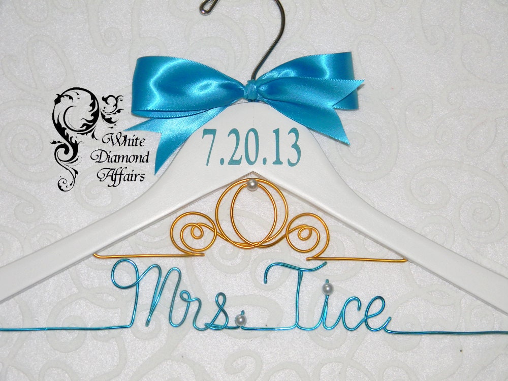Cinderella Fairytale Coach Wedding Dress Hanger Personalized Etsy