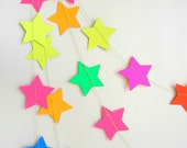 Neon Star Partei Garland, Rainbow, Ammer, bunte Partei Dekor, Kinder Zimmer Einrichtung, Kinderzimmer Dekoration, Hochzeit Girlande Regenbogen Hochzeit Dekor