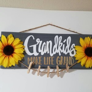 Gifts for Grandma Grandkids Sign Grandma Gift Grandmother Gifts Grandkids Make Life Grand Gifts from Grandkids Wood Sign Gift Idea image 3