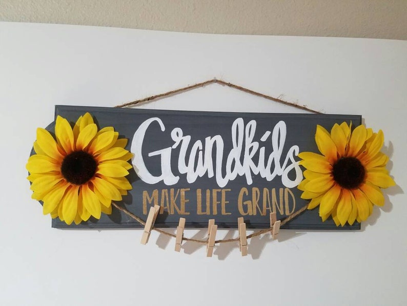 Gifts for Grandma Grandkids Sign Grandma Gift Grandmother Gifts Grandkids Make Life Grand Gifts from Grandkids Wood Sign Gift Idea image 3