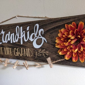 Gifts for Grandma Grandkids Sign Grandma Gift Grandmother Gifts Grandkids Make Life Grand Gifts from Grandkids Wood Sign Gift Idea image 2