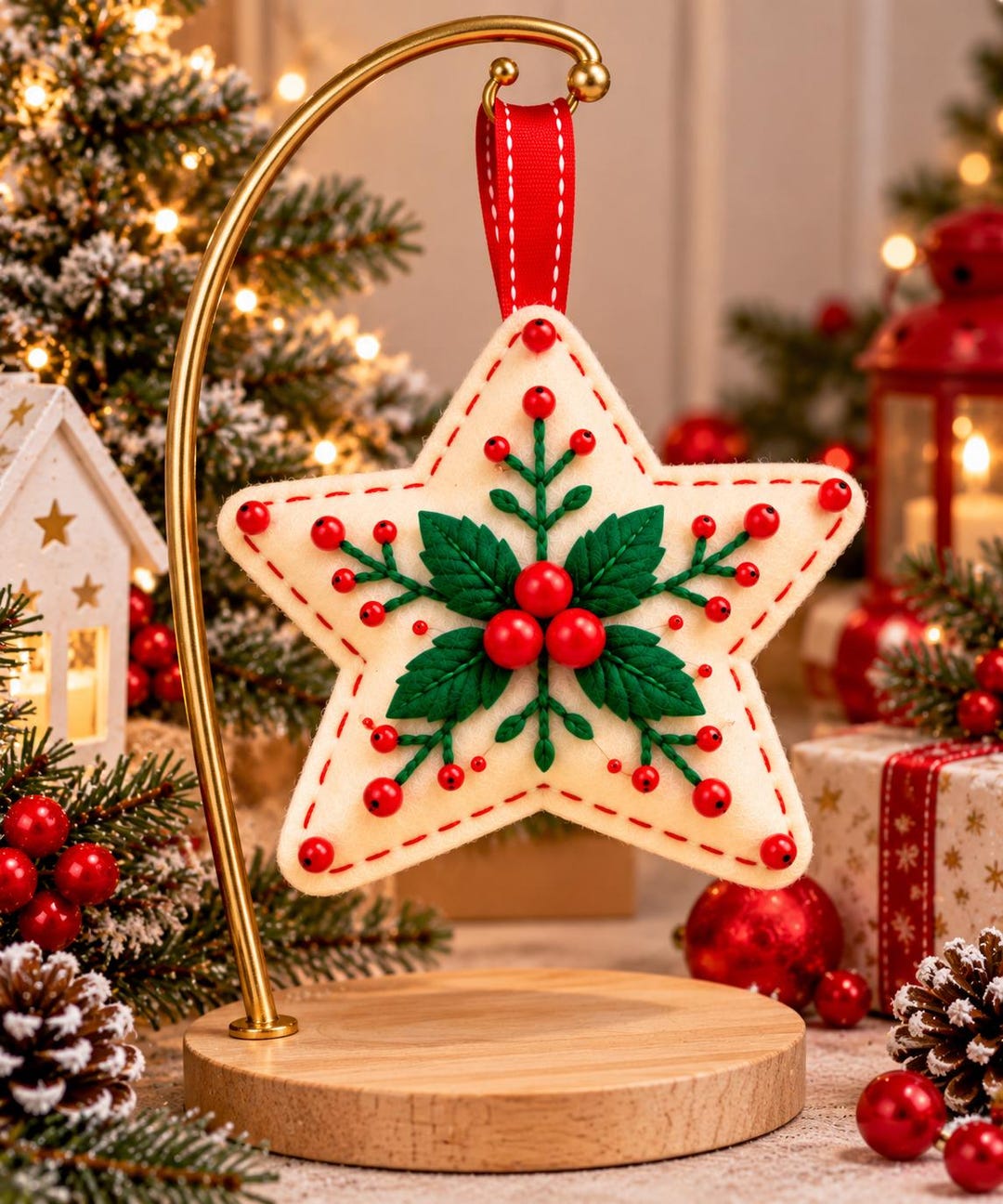 Star Hand Tutorial Felt Star Ornament Sewing Pattern PDF, Christmas Tree Decoration, Hand ...