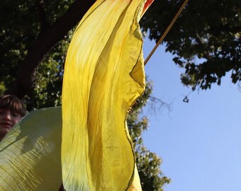 Rainbow Silk + 100% Silk  Naturally Dyed + Montessori Waldorf Play + Open Ended Toy + Tie dye scarf