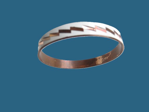 Vintage Solid Copper Bangle - image 6