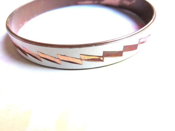 Vintage Solid Copper Bangle - image 2