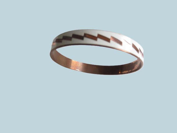 Vintage Solid Copper Bangle - image 1