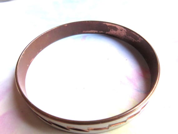 Vintage Solid Copper Bangle - image 3