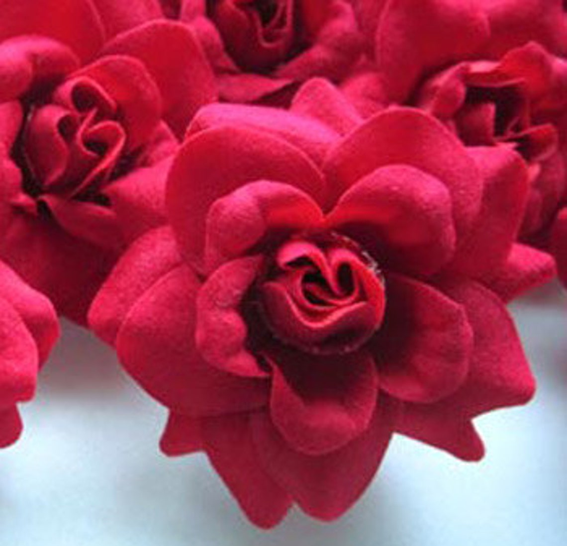 12 Red mini Roses Heads Artificial Silk Flower 1.75 inches Etsy