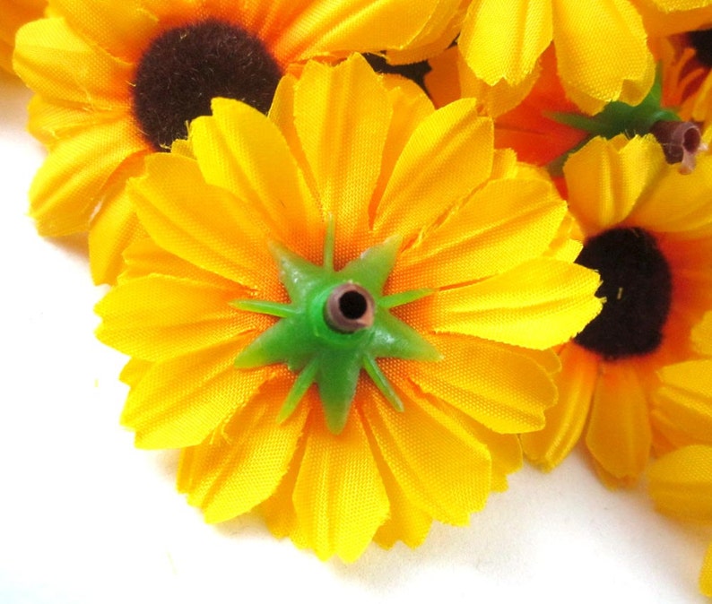 25 Gerbera Daisy Heads Artificial Silk Flower 1.75 inches Etsy