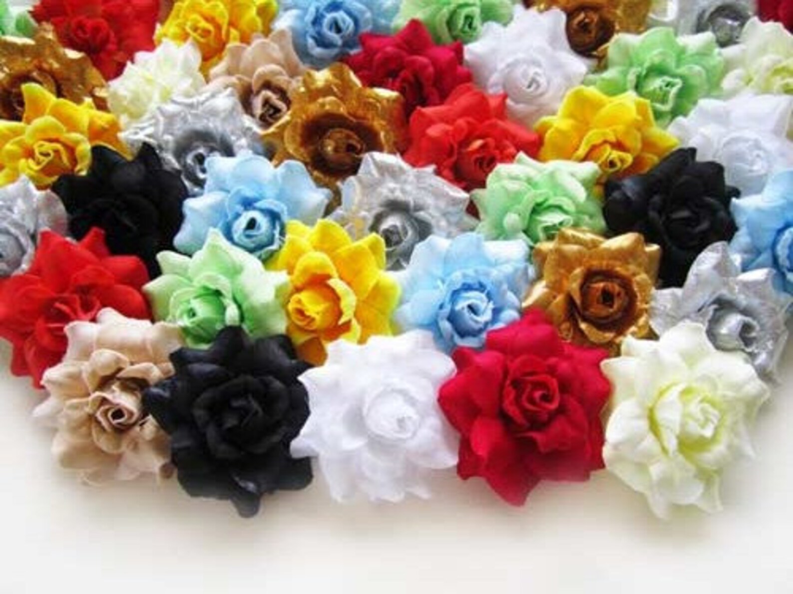 100 Mix color mini Silk Roses Heads Artificial Silk Flower Etsy