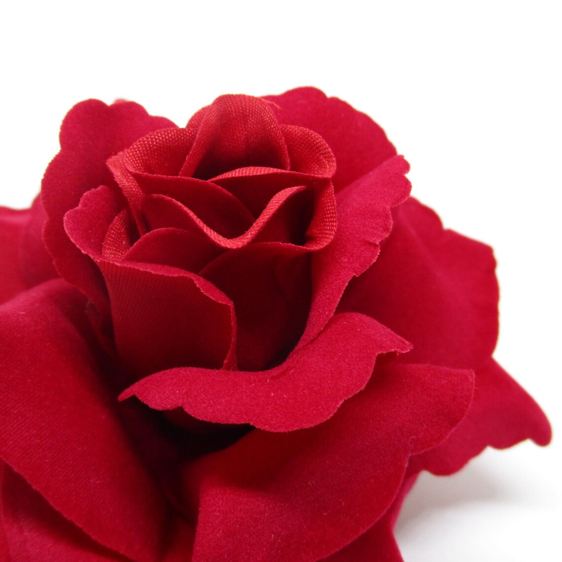 3.75 Red Silk Rose Heads Pack of 4 Fabric Etsy