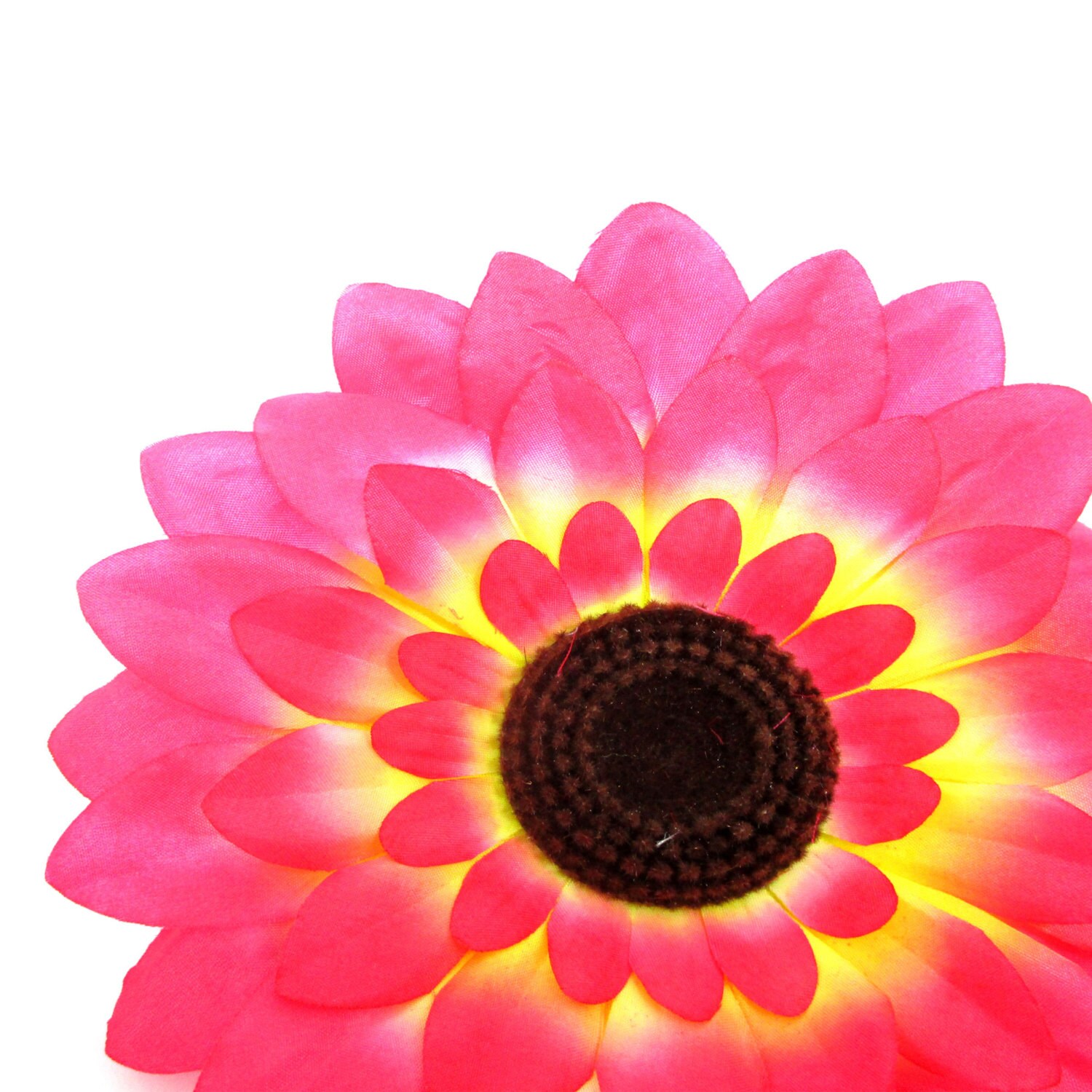 6pcs Large Silk Hot Pink Sunflowers Heads 5.5 Fabric Etsy