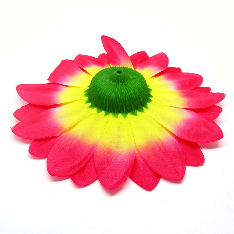 6pcs Large Silk Hot Pink Sunflowers Heads 5.5 Fabric Etsy