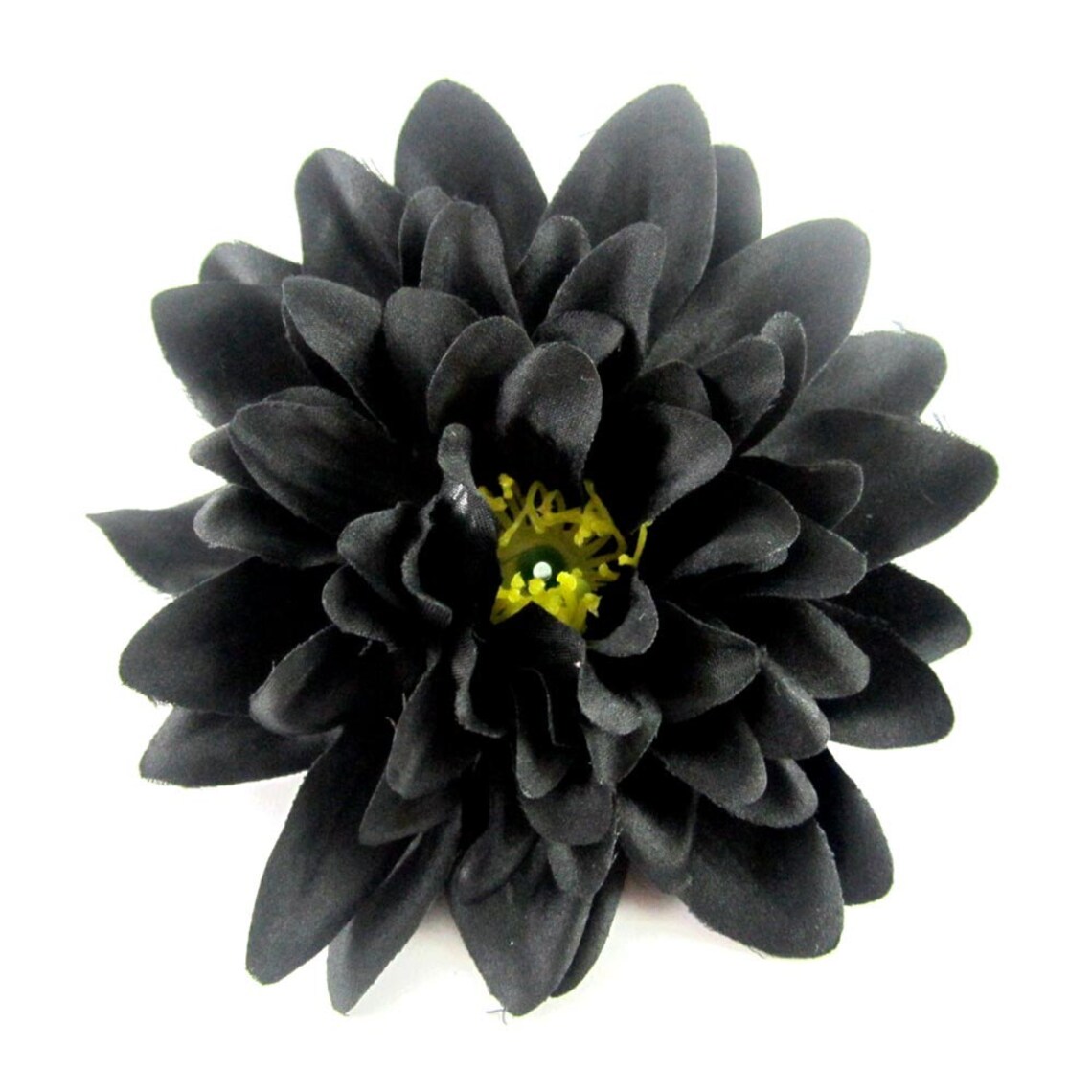 4 Black silk Dahlia heads Artificial Flower 4 inches Etsy