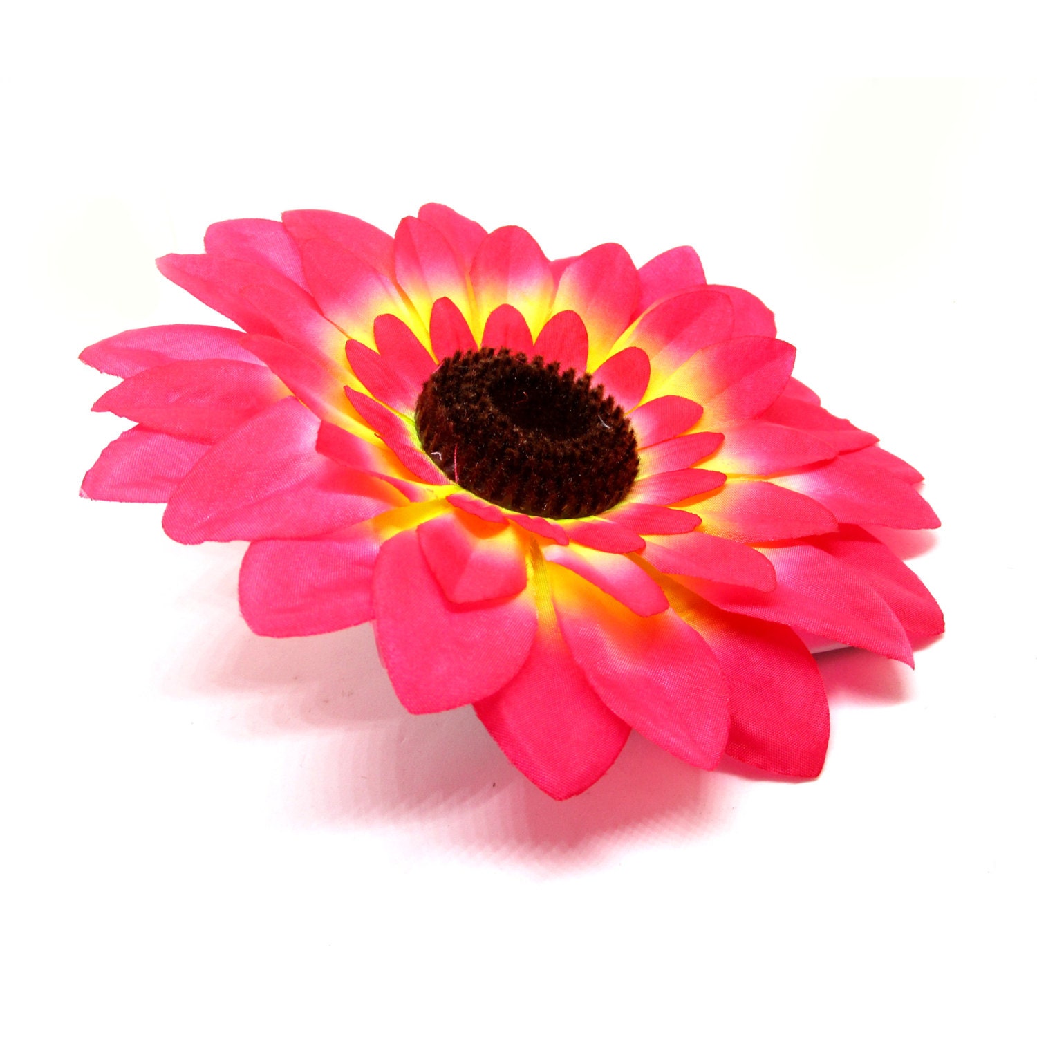 6pcs Large Silk Hot Pink Sunflowers Heads 5.5 Fabric Etsy