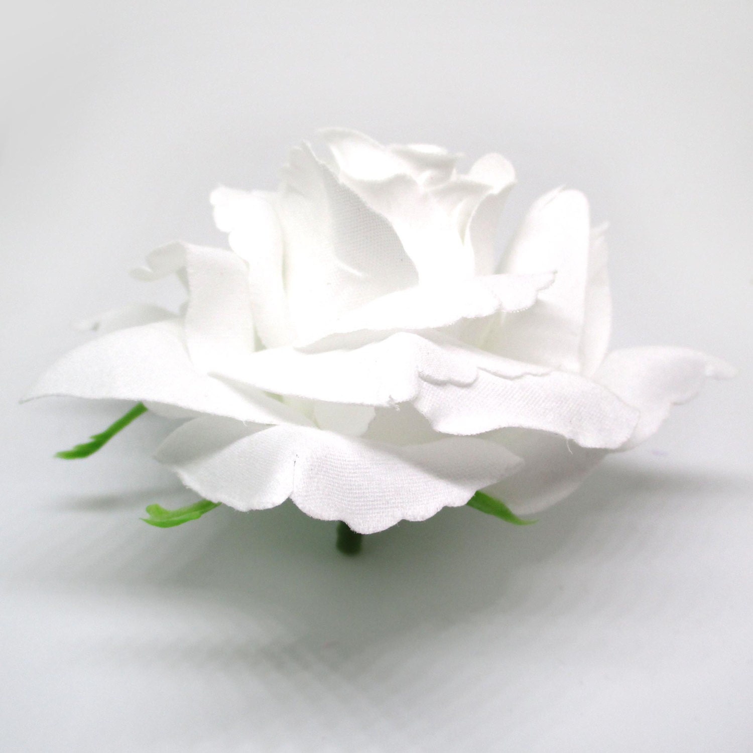 3.75 White Silk Rose Heads Pack of 4 Fabric Etsy