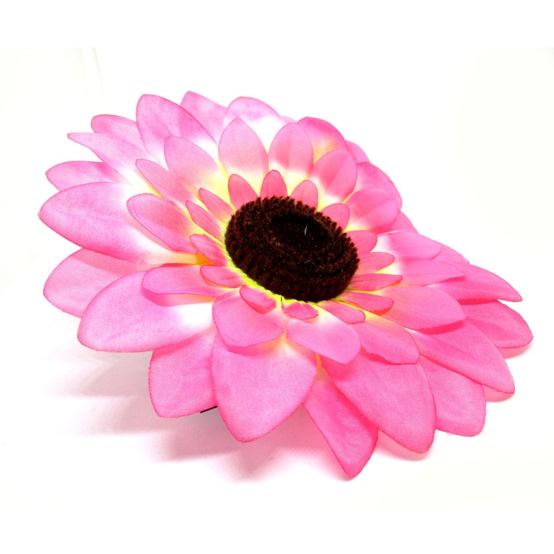 6pcs Large Silk Pink Sunflowers Heads 5.5 Fabric Etsy