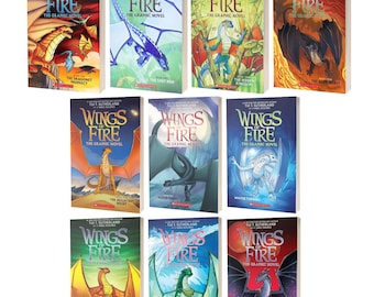 Wings of Fire Graphic Novels 10 Book Set, Books 1–9 + Darkstalker, Fantasy Graphic Novel Series Collection, Gift for Kids & Readers