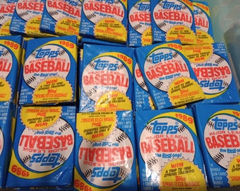 Vintage 1989 Lot 170 New Unopened Topps Baseball Cards Nos Wax Packaged Collectible by VINTAGE CORNER ONLINE