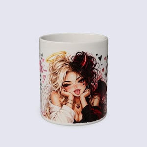 Tazza divertente a doppia faccia per donne: il mio lato stronzo e il mio lato gentile. Tazza originale. Regalo per donne con carattere.