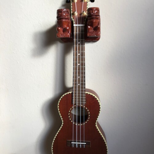 Ukulele Wall Mounts, Ukulele Holders, Guitar Holders, Tiki, shops Palm Tree or Pineapple Carvings