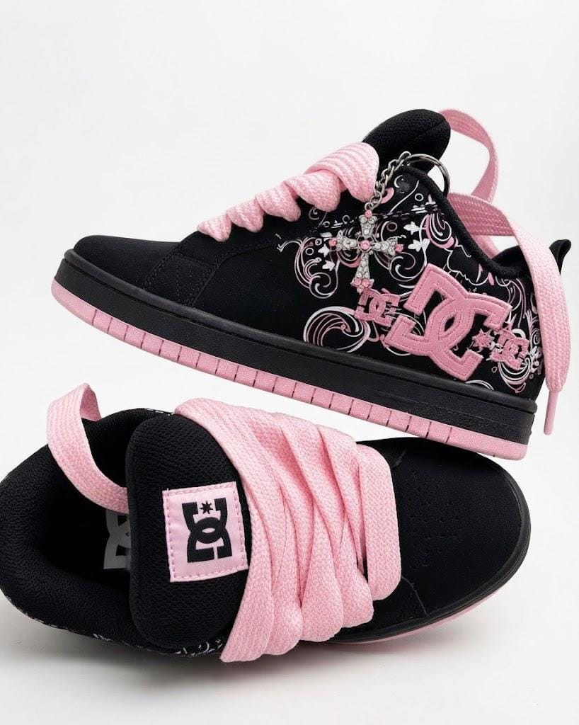 ⟡.·Y2K 2000's 平成 DC Shoesスニーカー ピンク゜⋆˙⟡ Dc Shoes Y2k - Etsy