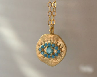 BEST SELLER Gold Evil Eye Necklace Dainty Small Turquoise Silver Eye Charm Necklace Women Jewelry Gift