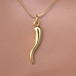 BEST SELLER Italian Horn Pendant Necklace  14k Gold Filled Box Chain Women Cornetto Cornicello Charm Jewelry Protection Necklaces