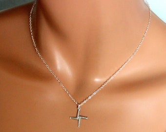 Sterling Silver St Brigids Cross Necklace Irish Celtic Crosses Cable Chain Gold Available