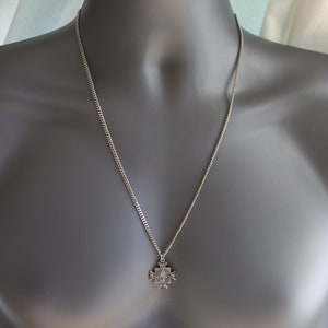 Sterling Silver Maltese Cross Necklace Men Saint Benedict Pendant Necklaces Protection Silver Cross Chain Catholic Religious Gift for Men