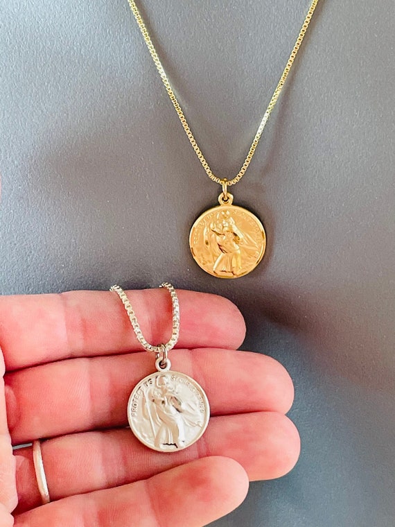 R*︎様 ネックレス イエローゴールド セントクリストファーメダル 14K ペン R*︎様 ネックレス イエローゴールド セントクリストファー