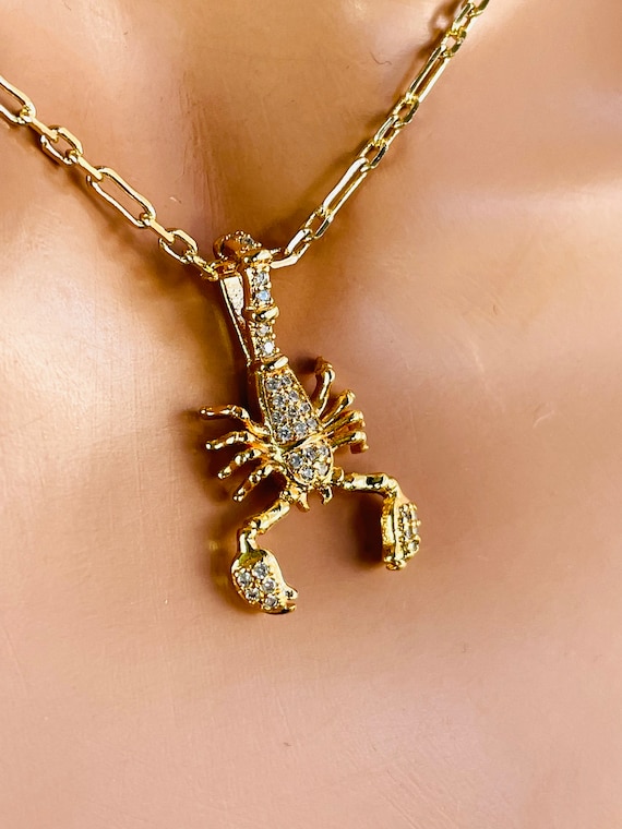 Iced out scorpion pendant deals
