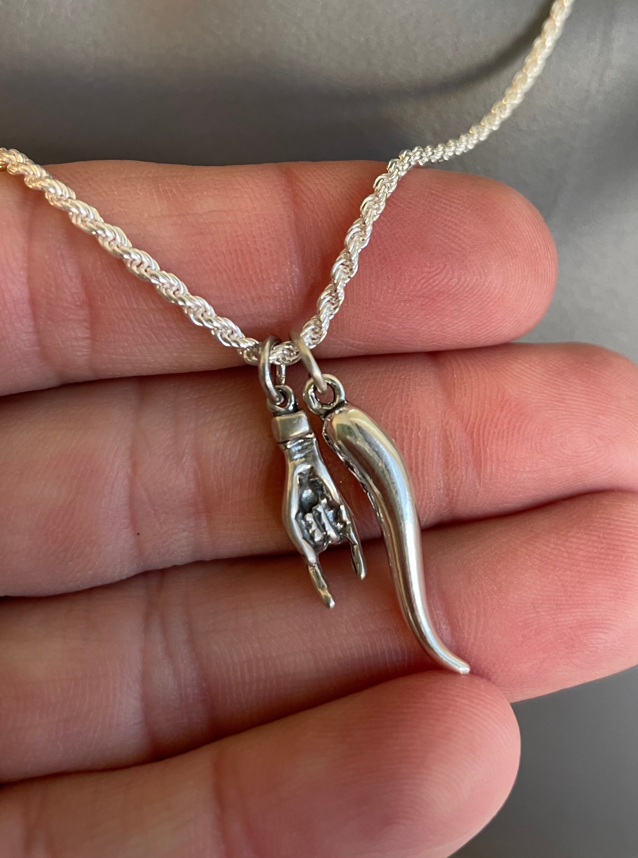アクセサリー corno necklace silver LORO Sterling Silver Polished 