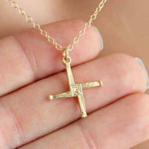 Saint Brigids Cross Necklace Irish Celtic Crosses Gold Filled Sterling Silver Women Girls Jewelry Catholic High Quality Gift