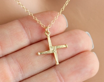 Saint Brigids Cross Necklace Irish Celtic Crosses Gold Filled Sterling Silver Women Girls Jewelry Catholic High Quality Gift