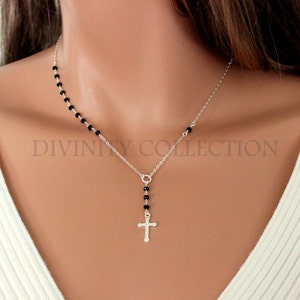 Platinum rosary necklace for cheap mens