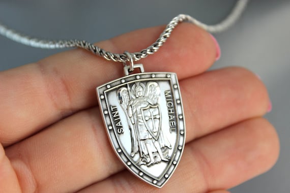 Sterling Silver St Michael Pendant Online Sales, UP TO 59% OFF 