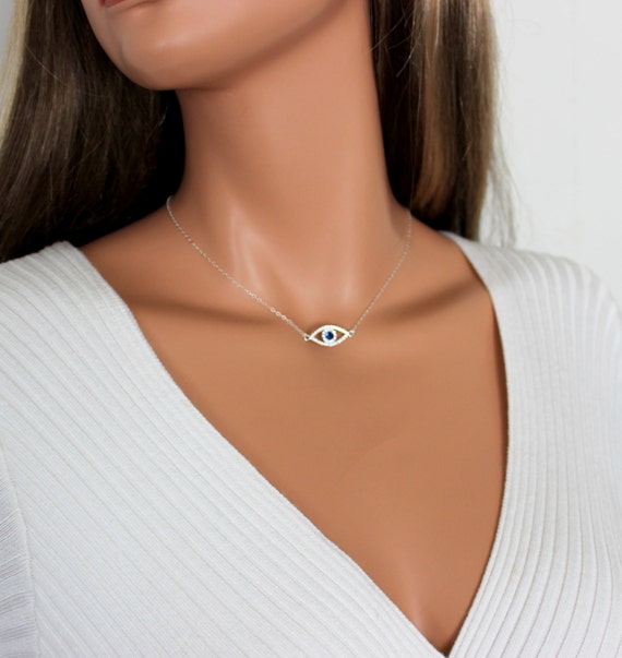 Zircon Heart Pendant Necklace Gold Silver Color Chain Women Love Charm  Necklaces | eBay
